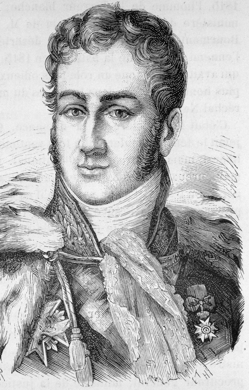Porträtt av Jules de Polignac, fransk politiker (1780 - 1847) - i "" L
