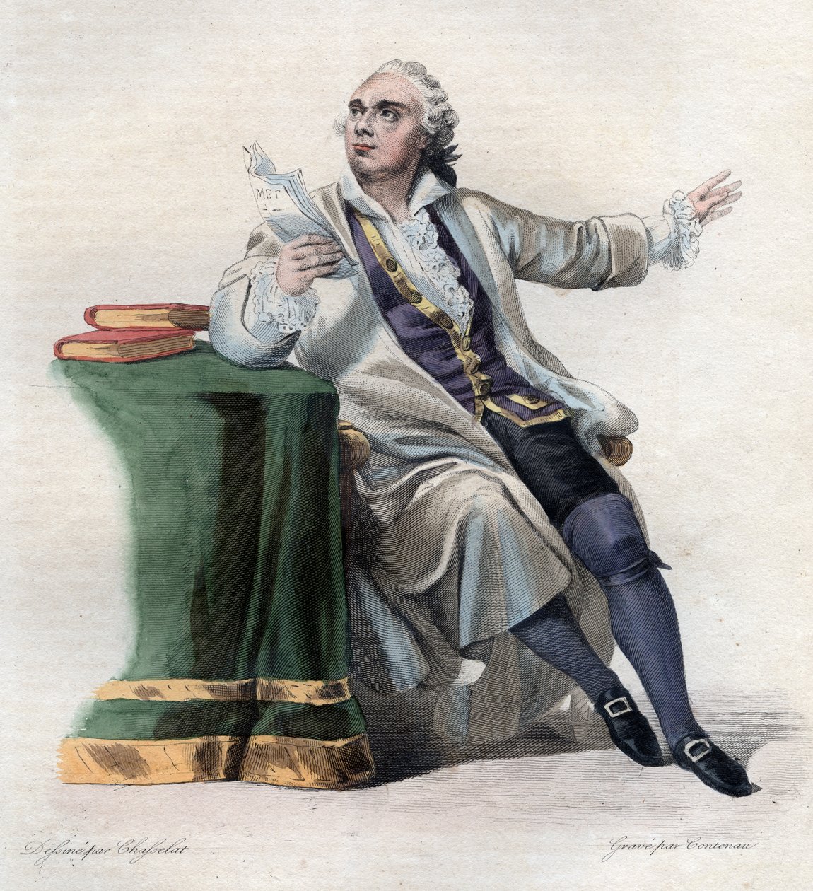 Porträtt av Lekain (1729-1778), fransk skådespelare. av French School