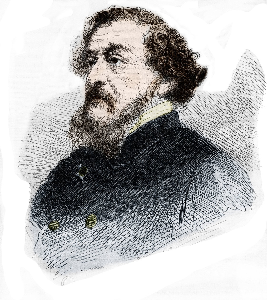 Porträtt av Leon Gozlan fransk journalist och romanförfattare (1803 - 1866). av French School