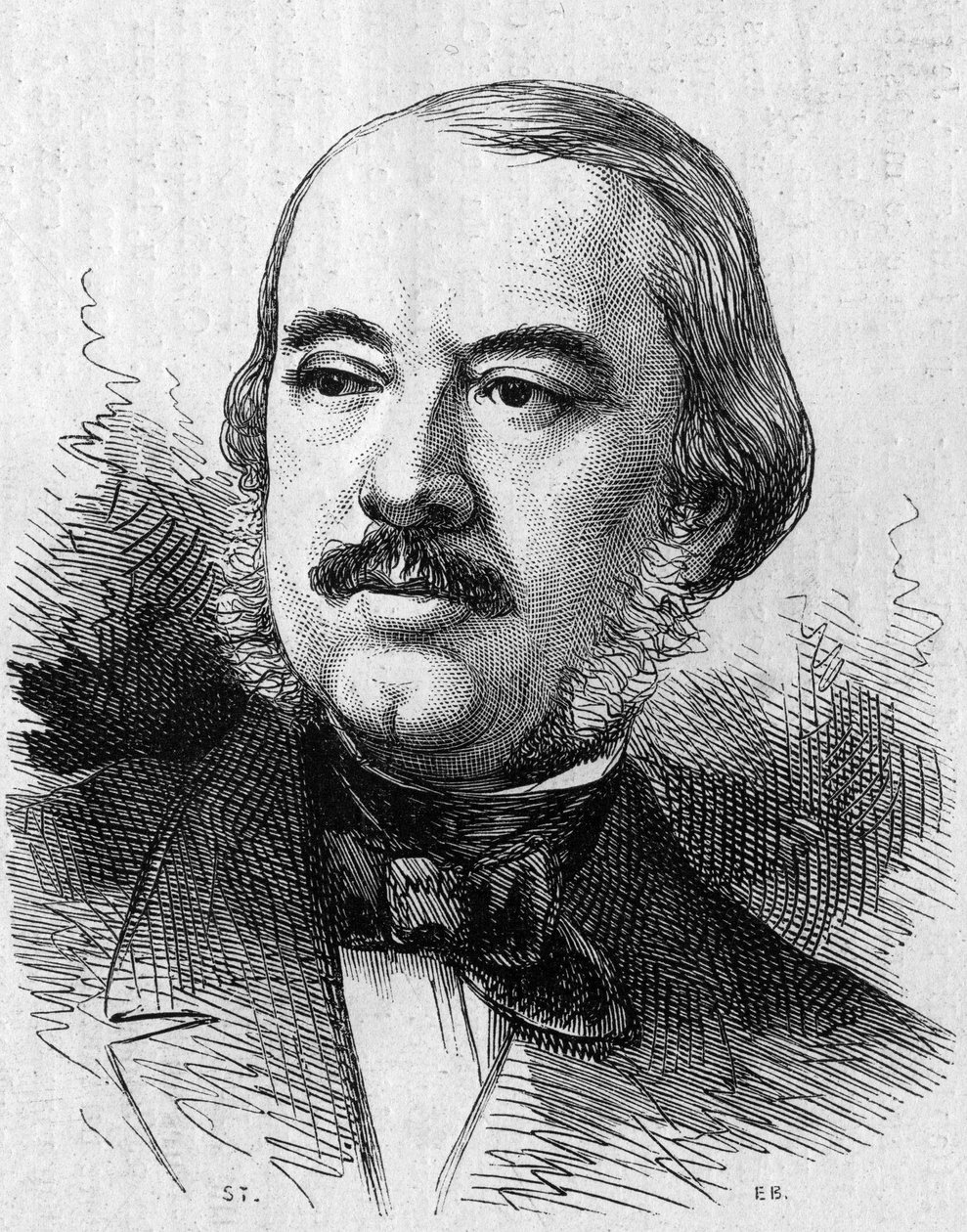 Porträtt av Leon Laya (1810-1872), fransk dramatiker. Gravyr i "" Le Monde Illustré"" nr 805 av 14 september 1872. av French School