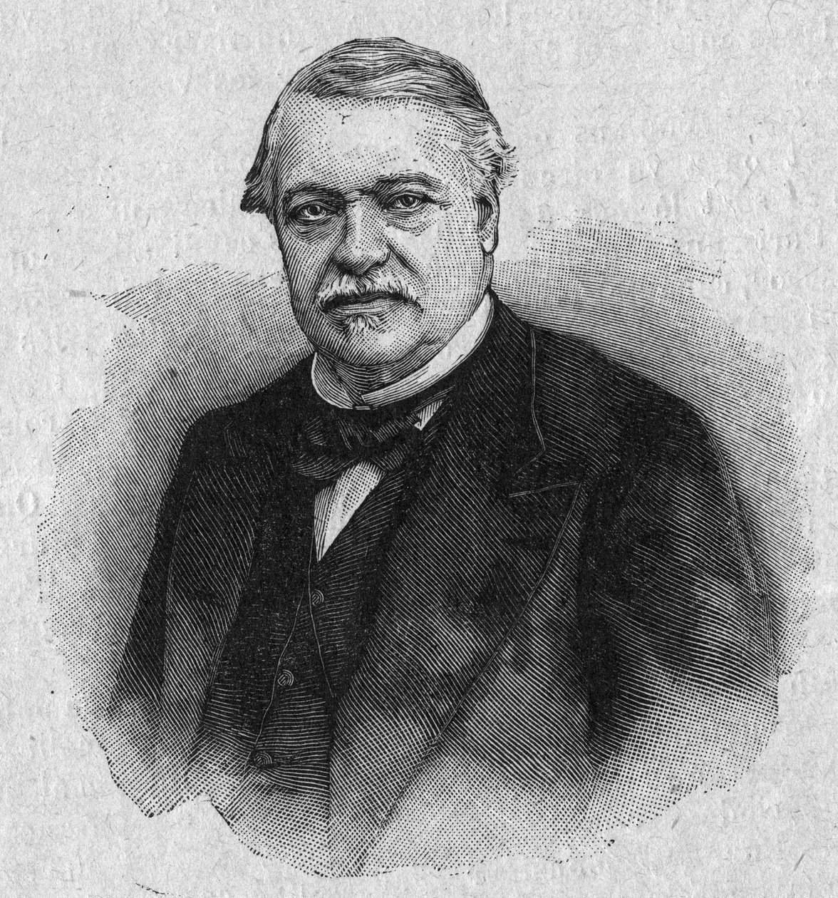 Porträtt av Leon Say (1826-1896), fransk ekonom och politiker. Gravyr i "La gazette du dimanche"" den 30 april av French School