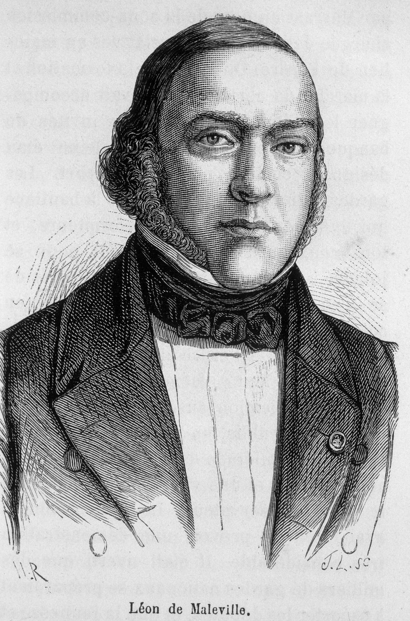 Porträtt av Leon de Maleville, politiker 1803-1879 av French School