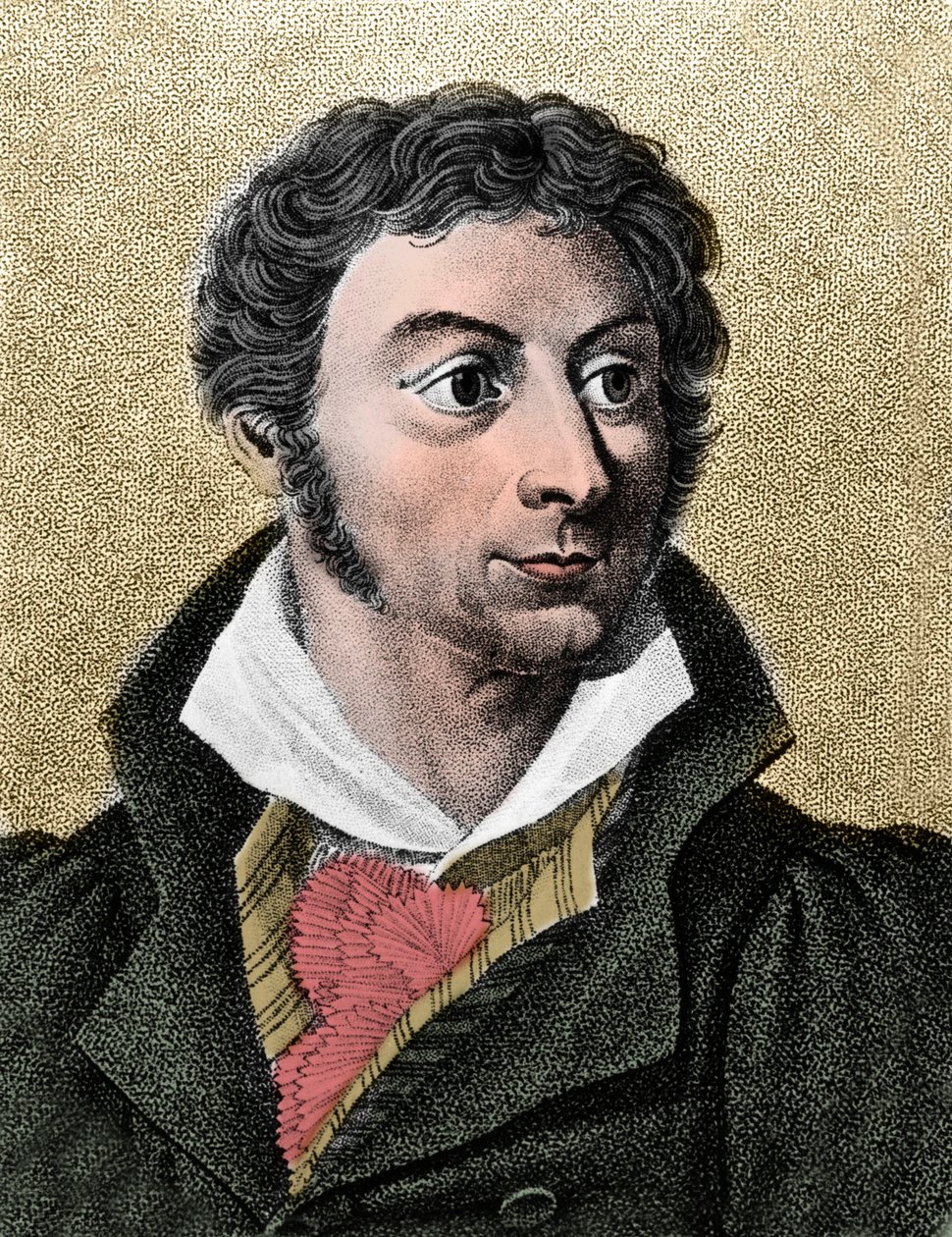 Porträtt av Lorenz Oken (1779-1851). tysk naturforskare och filosof av French School