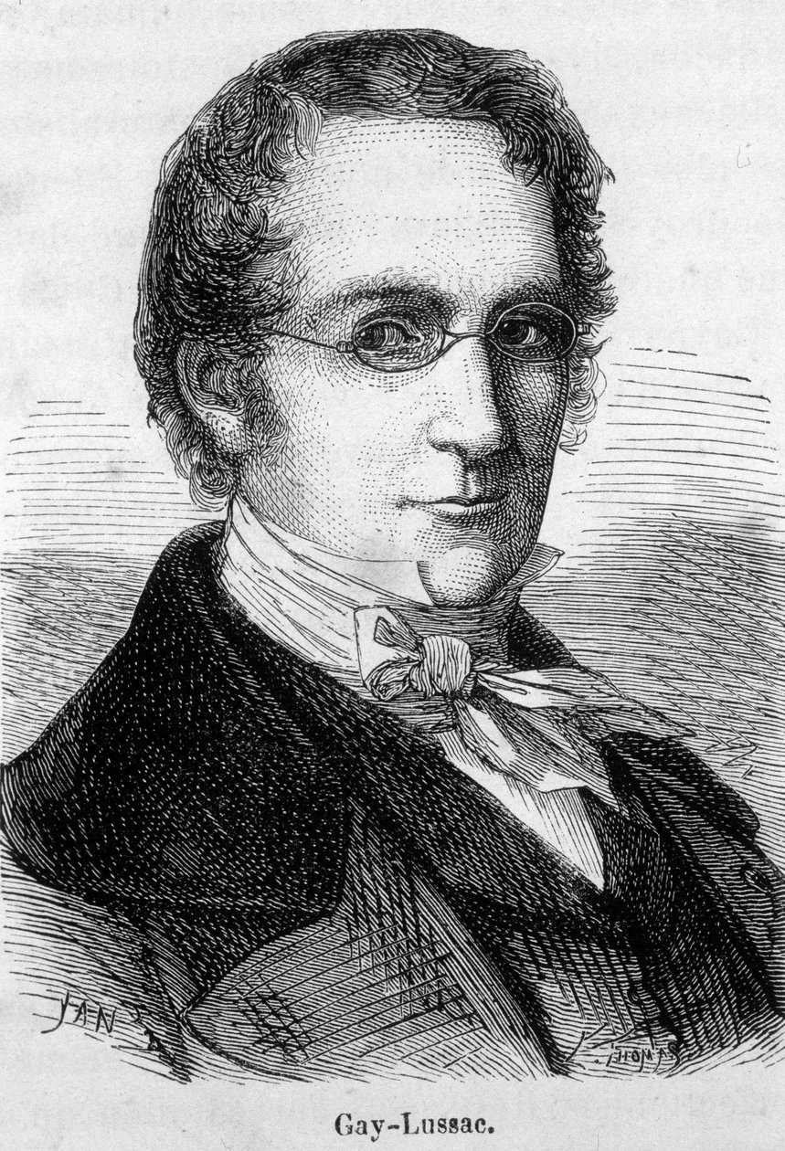 Porträtt av Louis-Joseph Gay-Lussac (Louis Joseph Gay Lussac) (1778-1850), fransk fysiker och kemist - I "" L