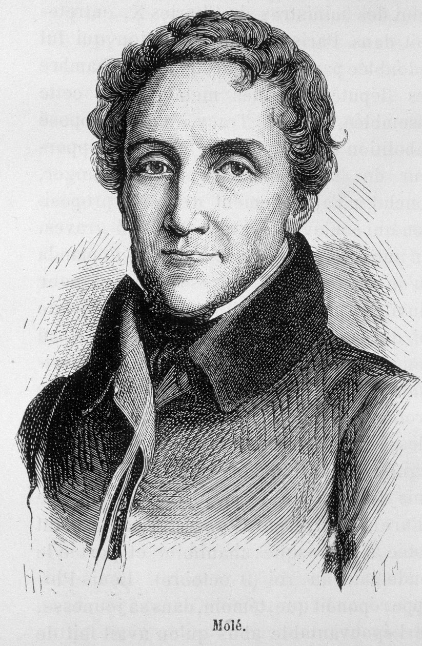 Porträtt av Louis-Mathieu Mole - Porträtt av Louis Mathieu, Earl of Mole (1781 - 1855), fransk politiker - i "" L