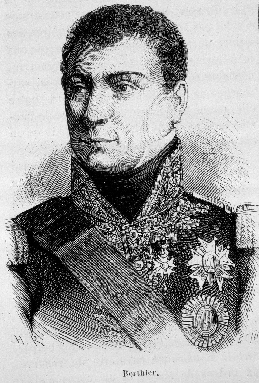 Porträtt av Louis Alexandre (Louis-Alexandre) Berthier, fransk marskalk (1753 - 1815) - i "" L