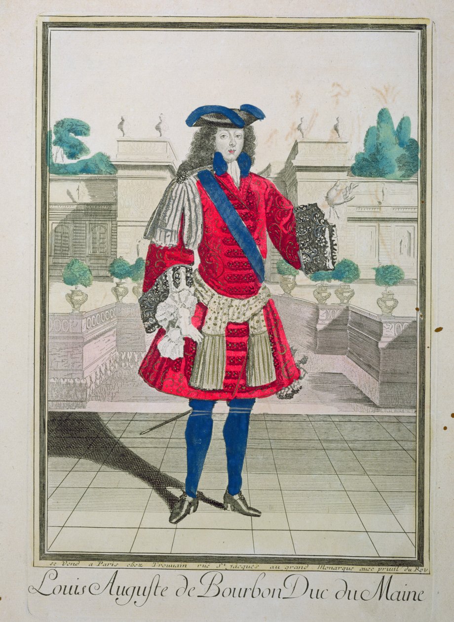 Porträtt av Louis Auguste de Bourbon (1670-1736) hertig av Maine av French School