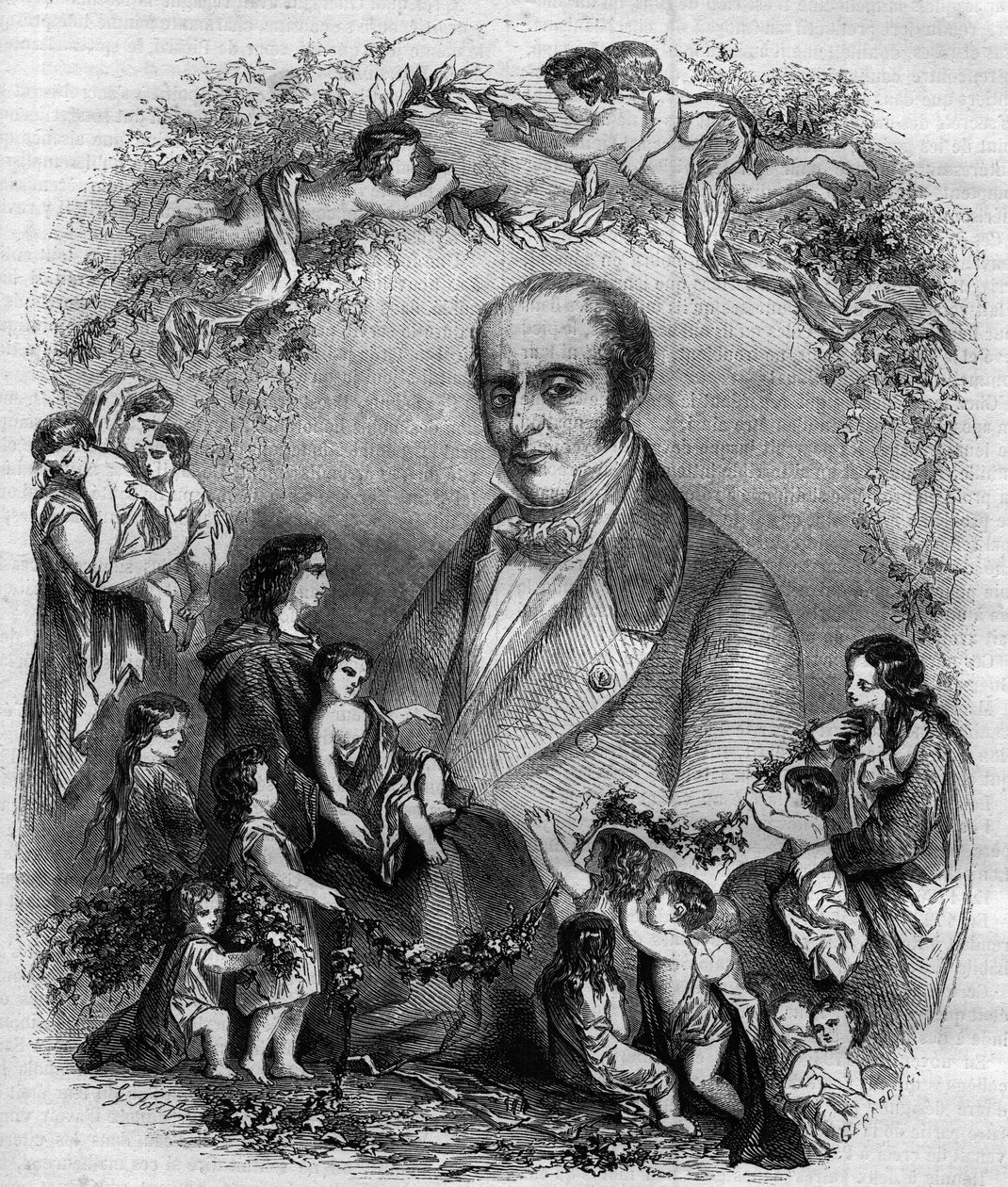 Porträtt av Louis Benoit Guersant (1777-1848), fransk läkare. av French School