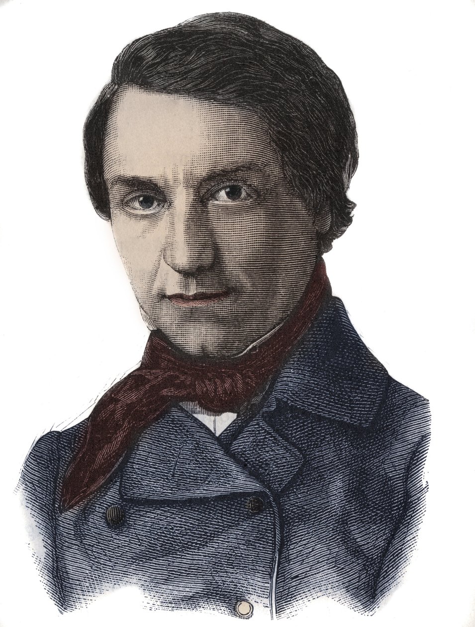 Porträtt av Louis Blanc, fransk politiker och historiker (1811 - 1882) av French School