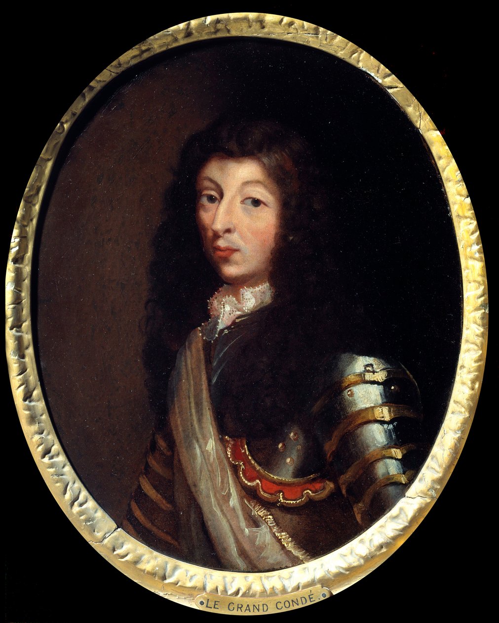 Porträtt av Louis II Prince of Bourbon (Bourbon-Conde), Grand Conde (1621-1686) Målning av den franska skolan på 1600-talet. Paris, Musee de l