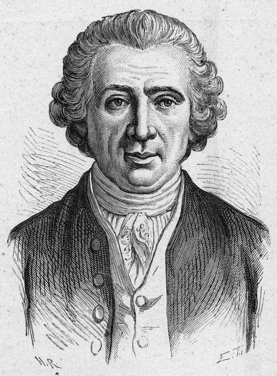 Porträtt av Louis Jean Marie Daubenton, fransk naturforskare (1716-1800). Gravyr från 1889. Privat samling. av French School