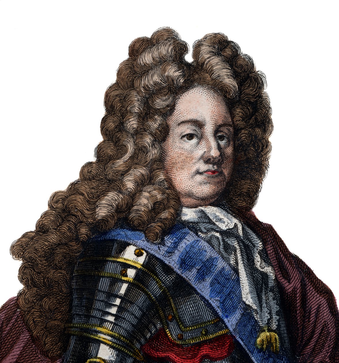 Porträtt av Louis Joseph de Bourbon, hertig av Vendome (1645-1712), fransk militärbefälhavare och marskalk av Frankrike. av French School
