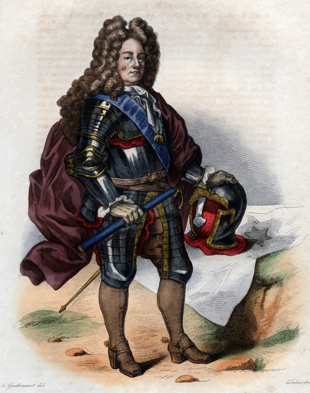 Porträtt av Louis Joseph de Bourbon, hertig av Vendome (1645-1712), fransk militärbefälhavare och marskalk av Frankrike. av French School