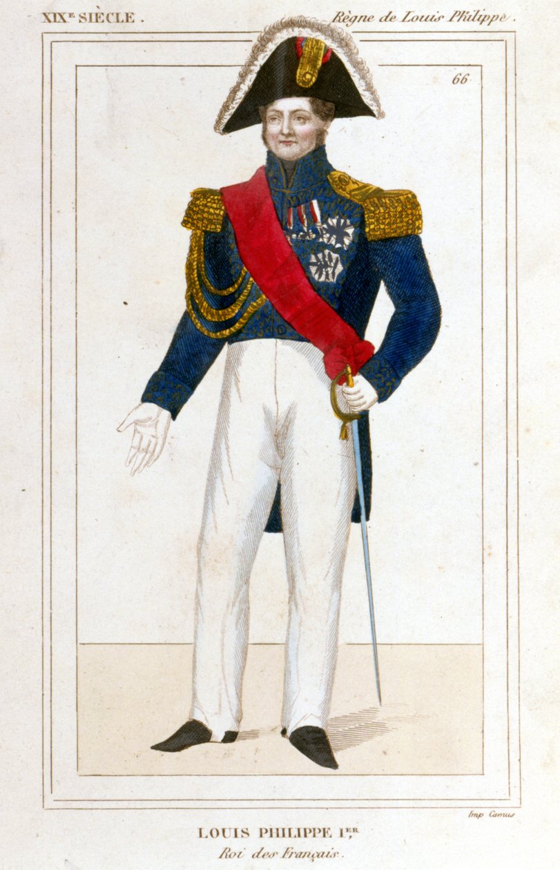 Porträtt av Louis Philippe I, fransmännens kung. av French School