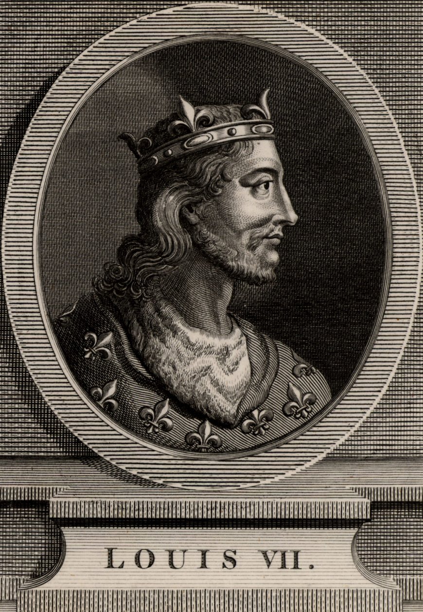 Porträtt av Ludvig VII av French School