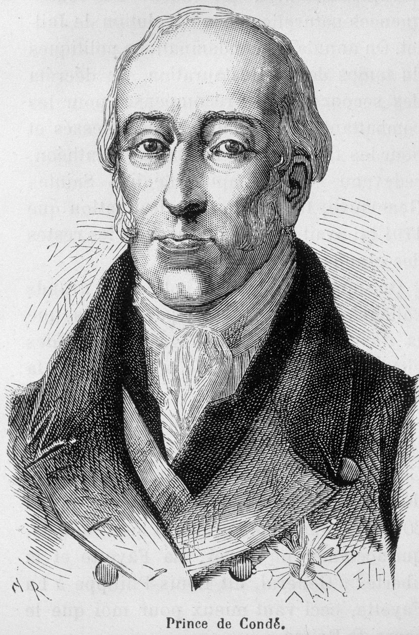 Porträtt av Louis V Joseph de Bourbon-Conde (1736-1818), åttonde prins av Conde, fransk krigsman i "" L
