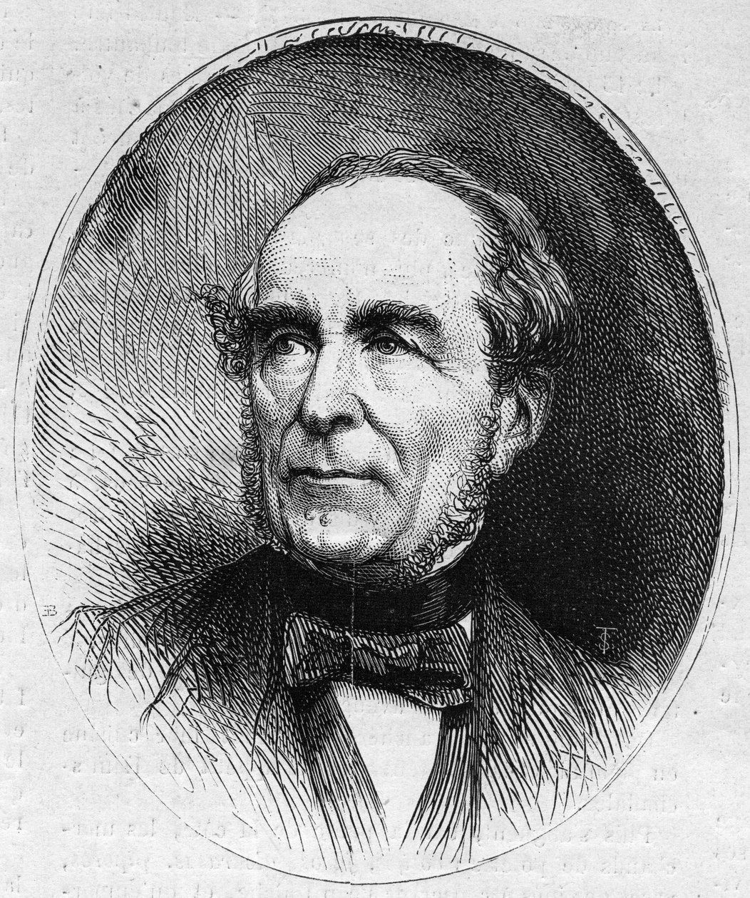 Porträtt av Louis Vitet (1802-1873), fransk politiker. Gravyr i "" Le Monde Illustré"" nr 844 av 13 juni 1873. av French School