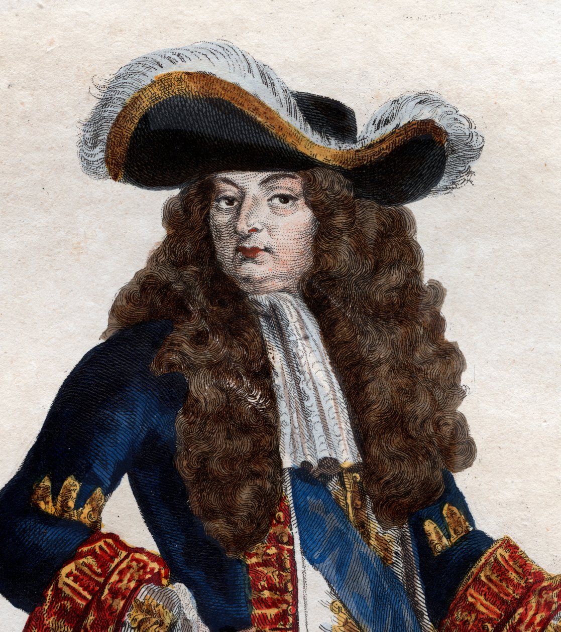 Porträtt av Ludvig XIV av Frankrike (1638-1715), kung av Frankrike. av French School