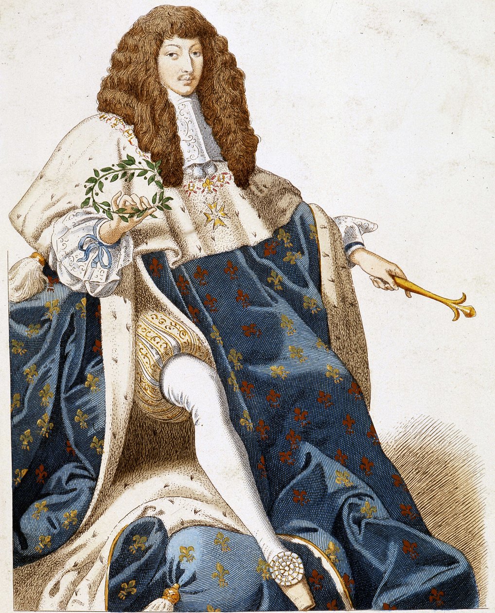 Porträtt av Ludvig XIV, ung. av French School