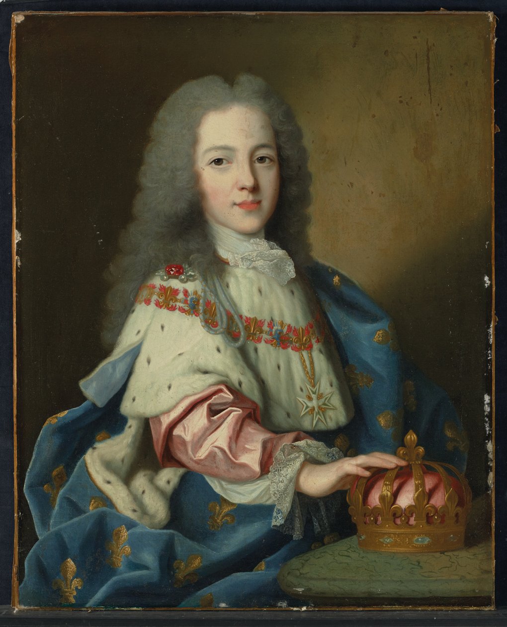 Porträtt av Ludvig XV som barn, ca 1720 av French School