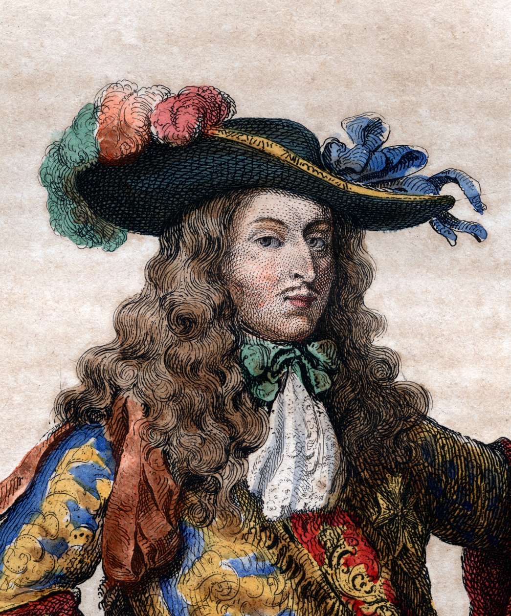 Porträtt av Louis de Bourbon, Prince of Conde (1621-1686), fransk general, känd som le Grand Conde. av French School