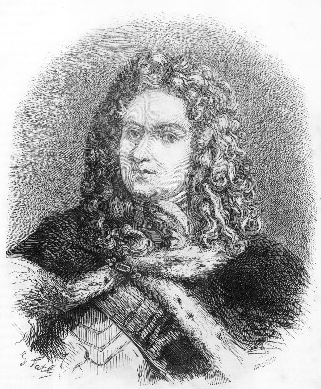 Porträtt av Louis de Rouvroy hertig av Saint-Simon av French School