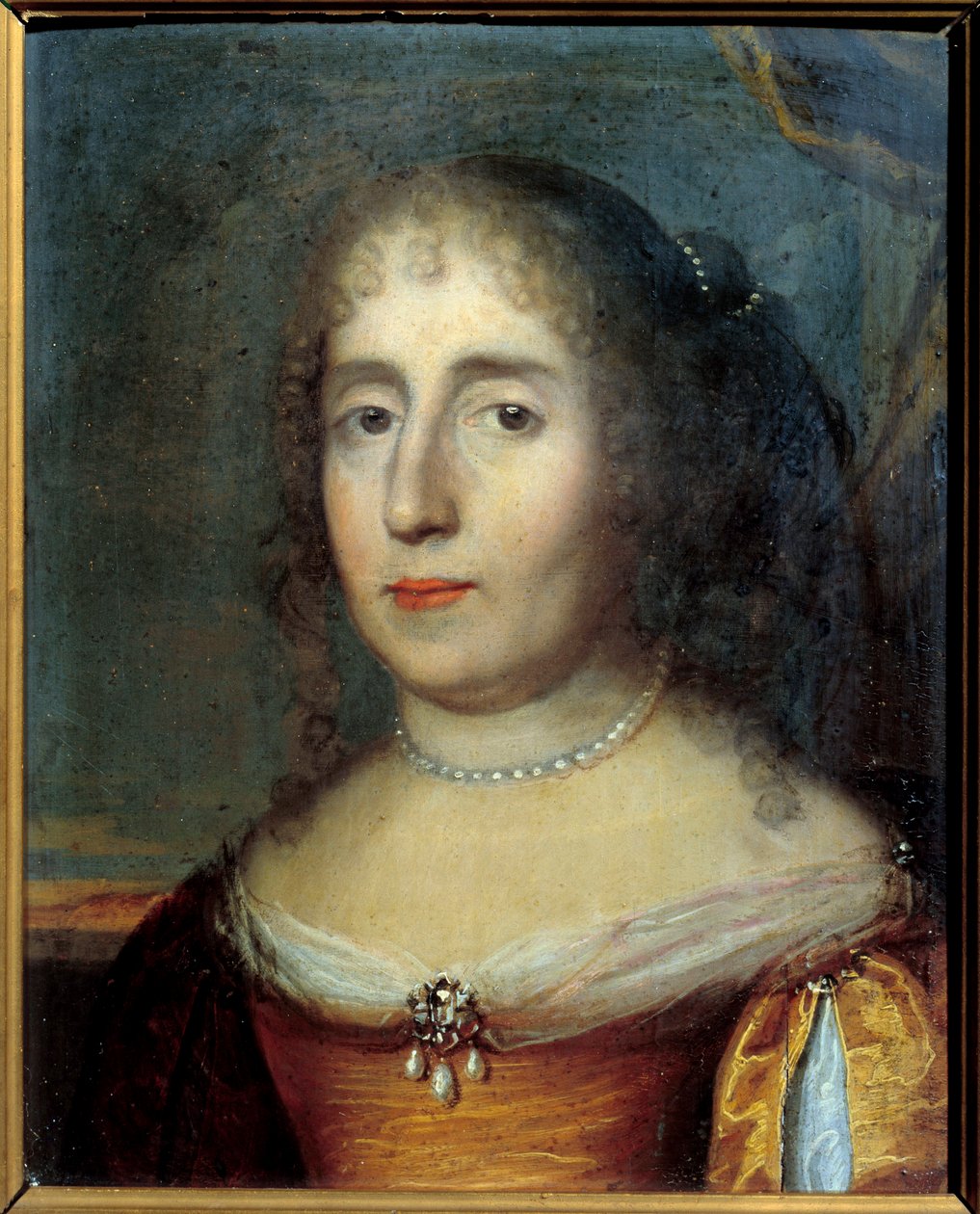 Porträtt av Madame de Scudery (eller Madeleine de Scuderi (1607 - 1701), fransk kvinna av bokstäver). Anonym målning av den franska skolan av French School