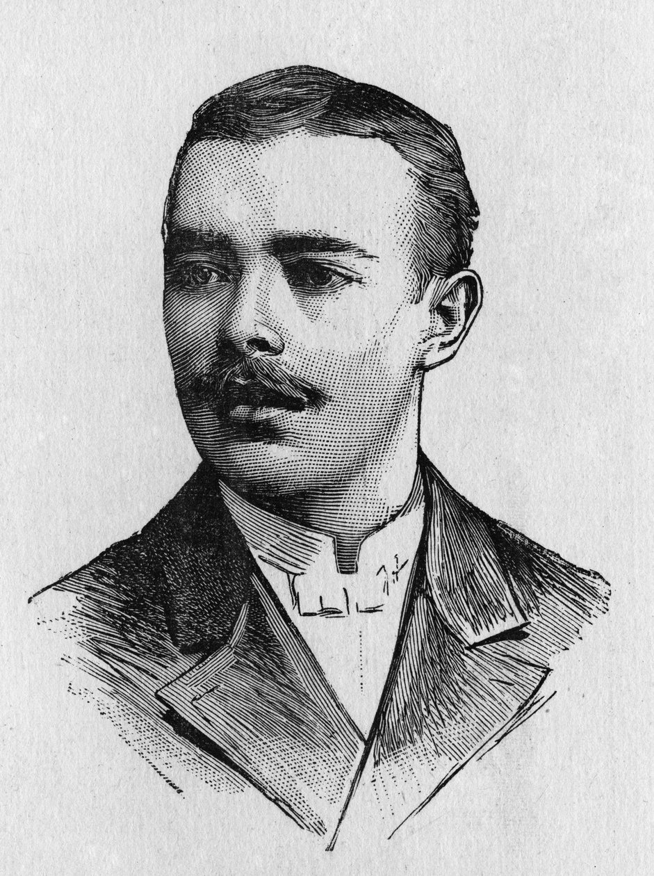Porträtt av Mangot, fransk flygteknik - i "" Album of Science; berömda vetenskapsmän; Stora upptäckter””” 1896. av French School