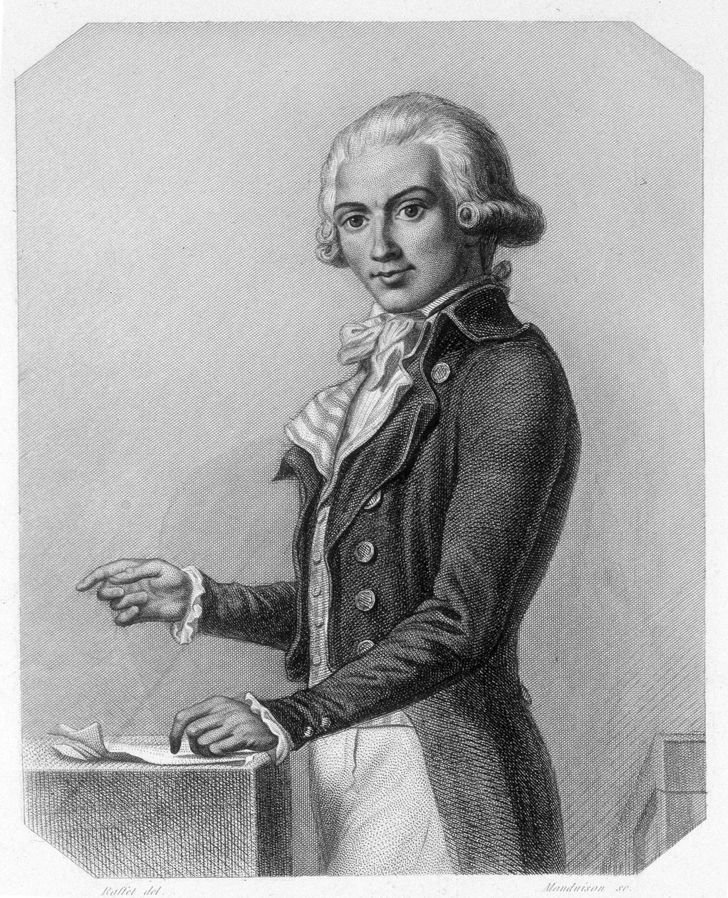 Porträtt av Marguerite Elie Guadet, fransk politiker (1758-1794). I "L