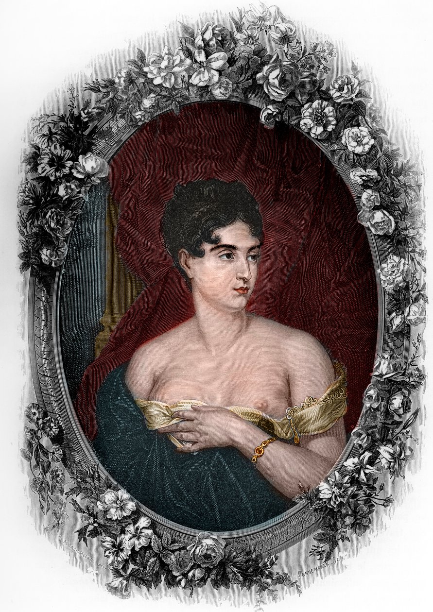 Porträtt av Marguerite Josephine Wiemer (Marguerite Georges) av French School