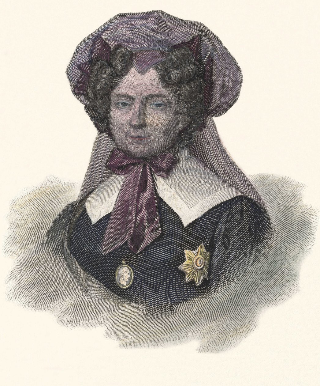Porträtt av Maria Federovna, prinsessan av Wurtimberg (1759-1828), imperator av Ryssland. i "" Porträtt av användbara män"" av French School