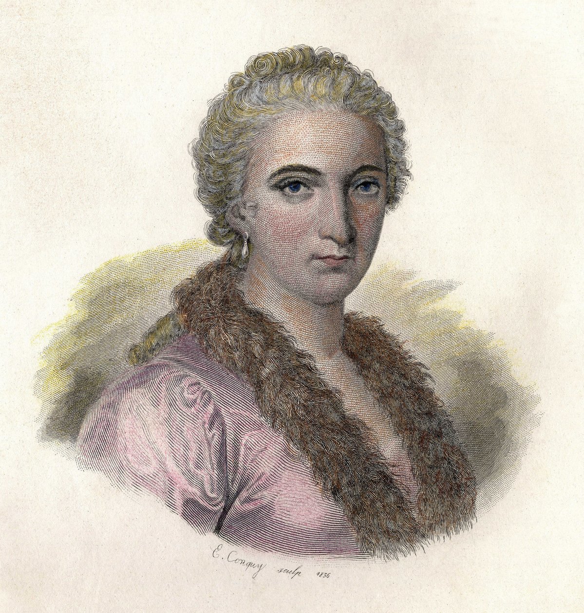 Porträtt av Maria Gaetena Agnesi av French School