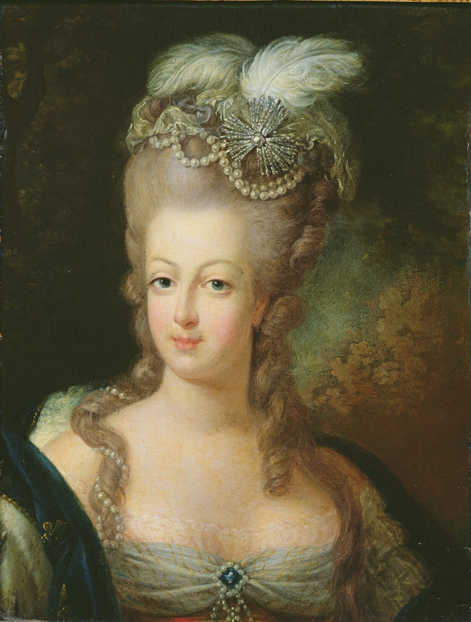 Porträtt av Marie-Antoinette de Habsbourg-Lorraine (1755-93) av French School