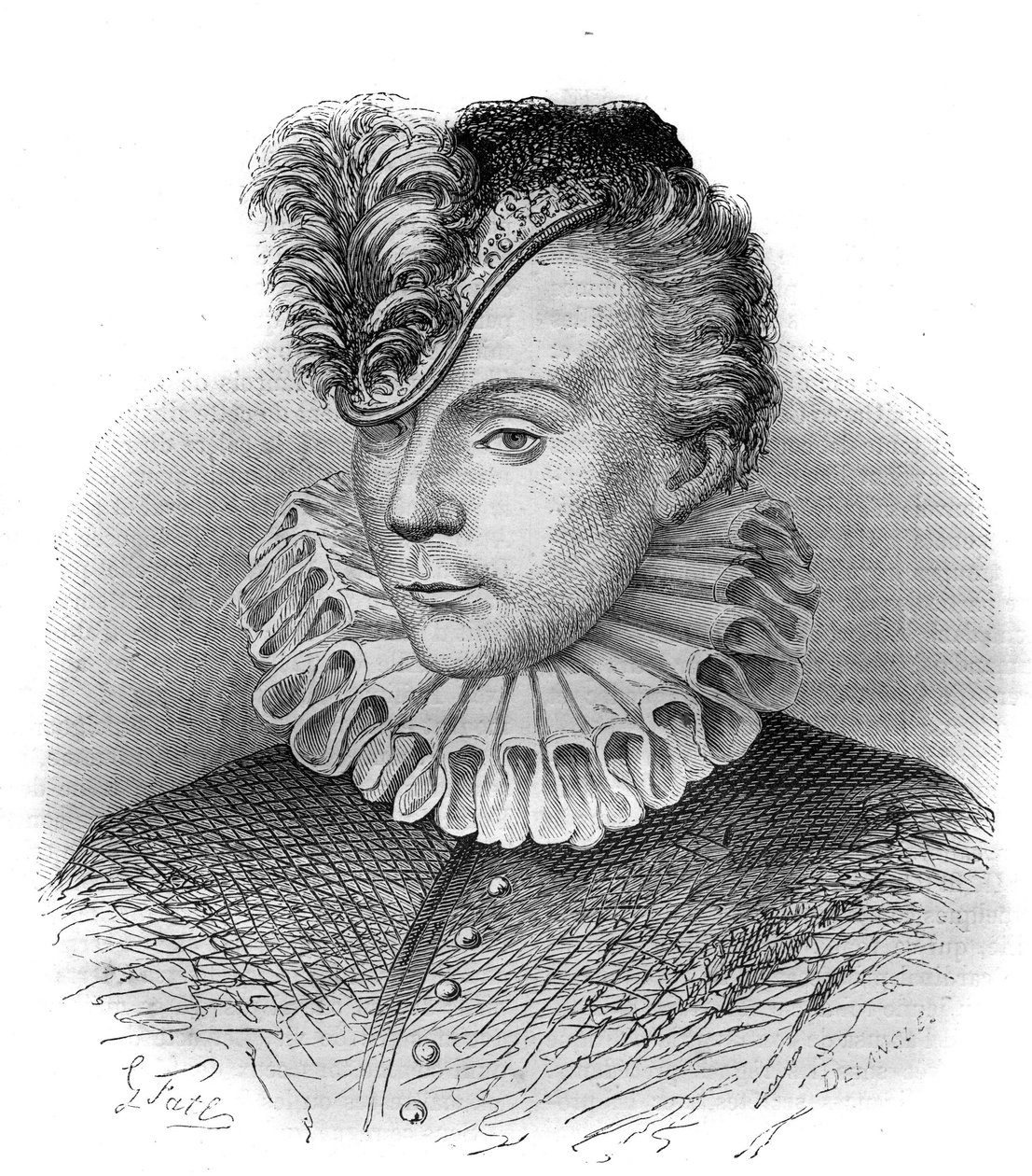 Porträtt av Martin Ruze de Beaulieu (ryska Martin av French School