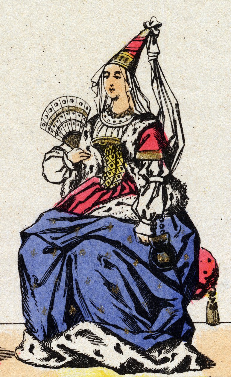 Porträtt av Maria av Anjou, Frankrikes drottning (1404-1463), hustru till Karl VII. av French School