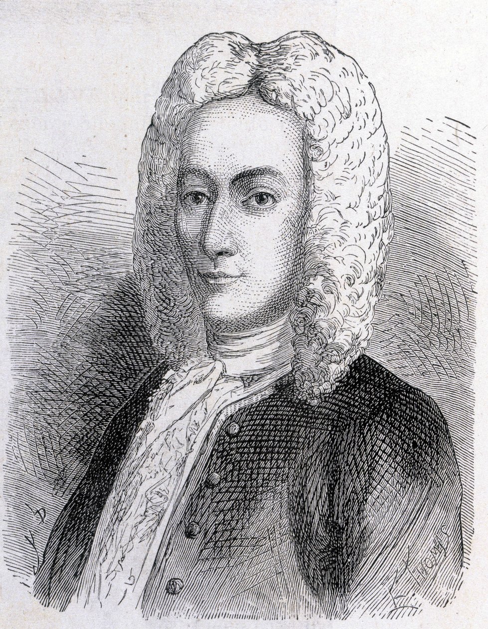 Porträtt av Mathieu Dutilh (1715-1791) - i "" Vetenskapens album; berömda forskare; Stora upptäckter””” 1896. av French School