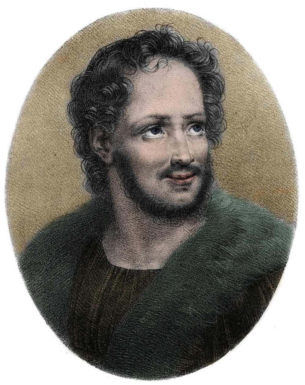 Porträtt av Mathurin Regnier fransk poet (1573-1613) - Porträtt av Mathurin Regnier (1573-1613), fransk satiriker, gravyr av French School