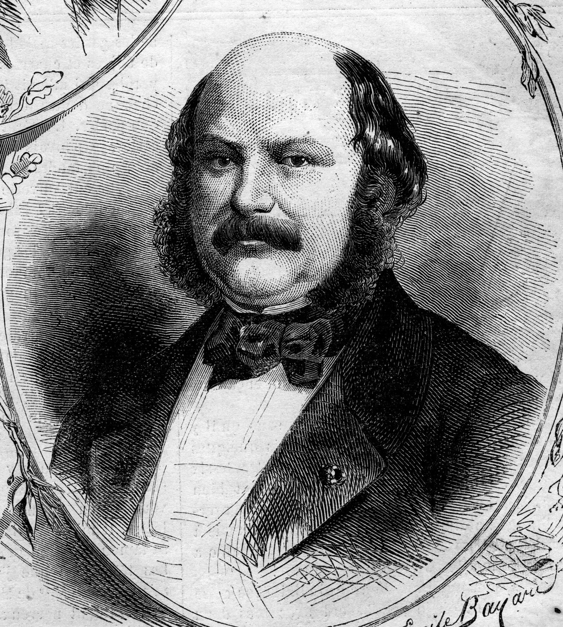 Porträtt av Maximilian Jules Marcus Koenigswarter (1817-1878), fransk bankir och politiker. Gravyr i "" Le Monde Illustré"" nr 262 av 19 april 1862. av French School