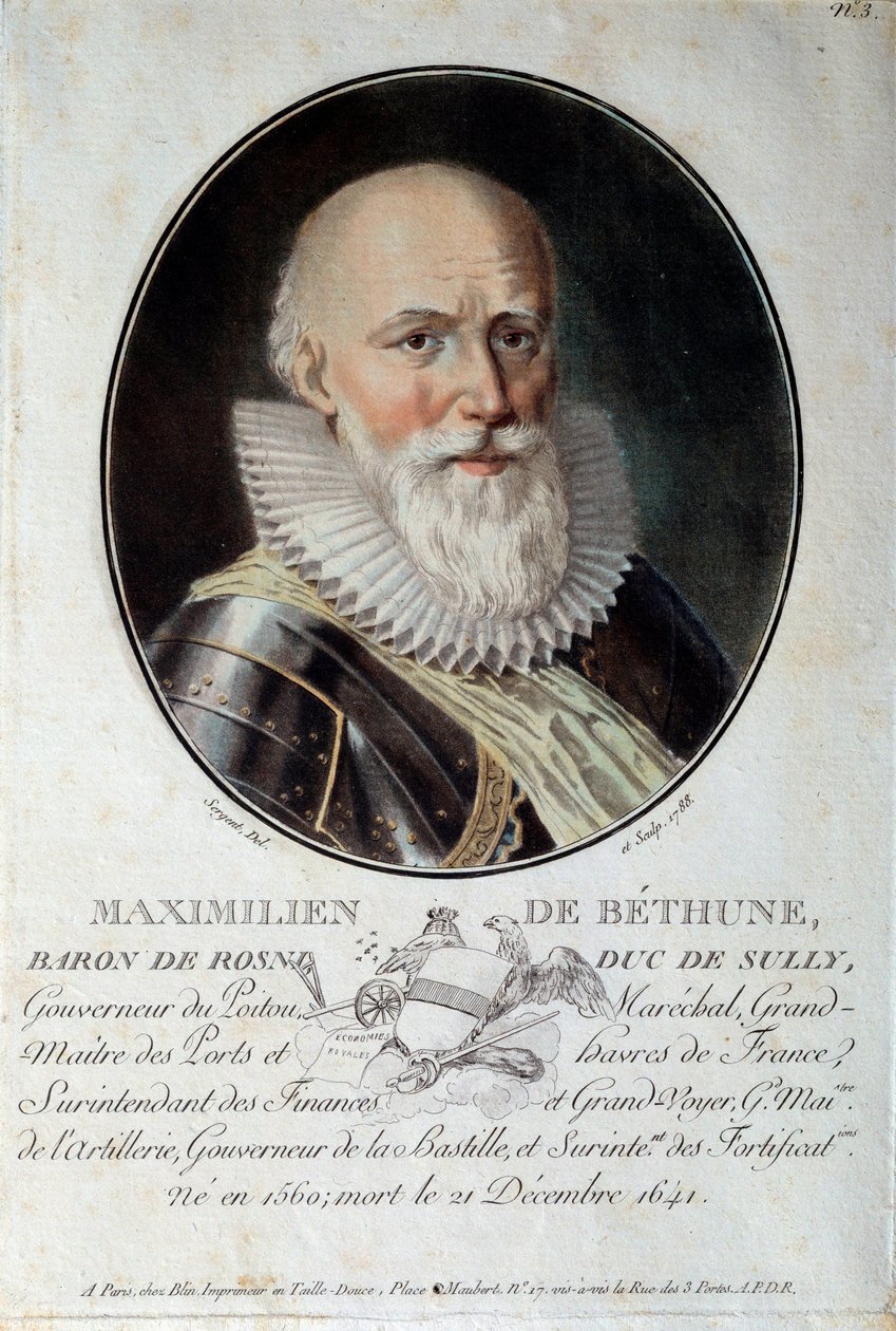 Porträtt av Maximilian de Bethune, hertig av Sully (1560-1641). av French School
