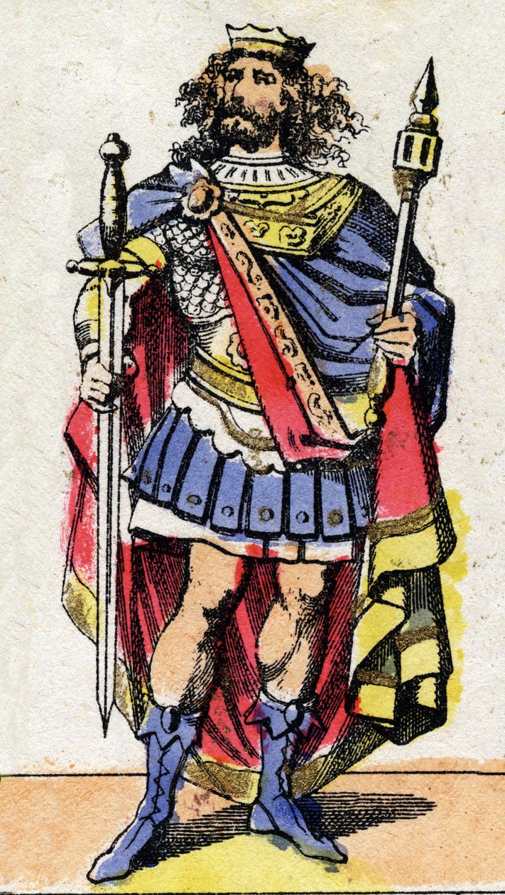 Porträtt av Merovee III (eller Merowig) (ca 412-458), Frankernas kung från 448 till 458. av French School