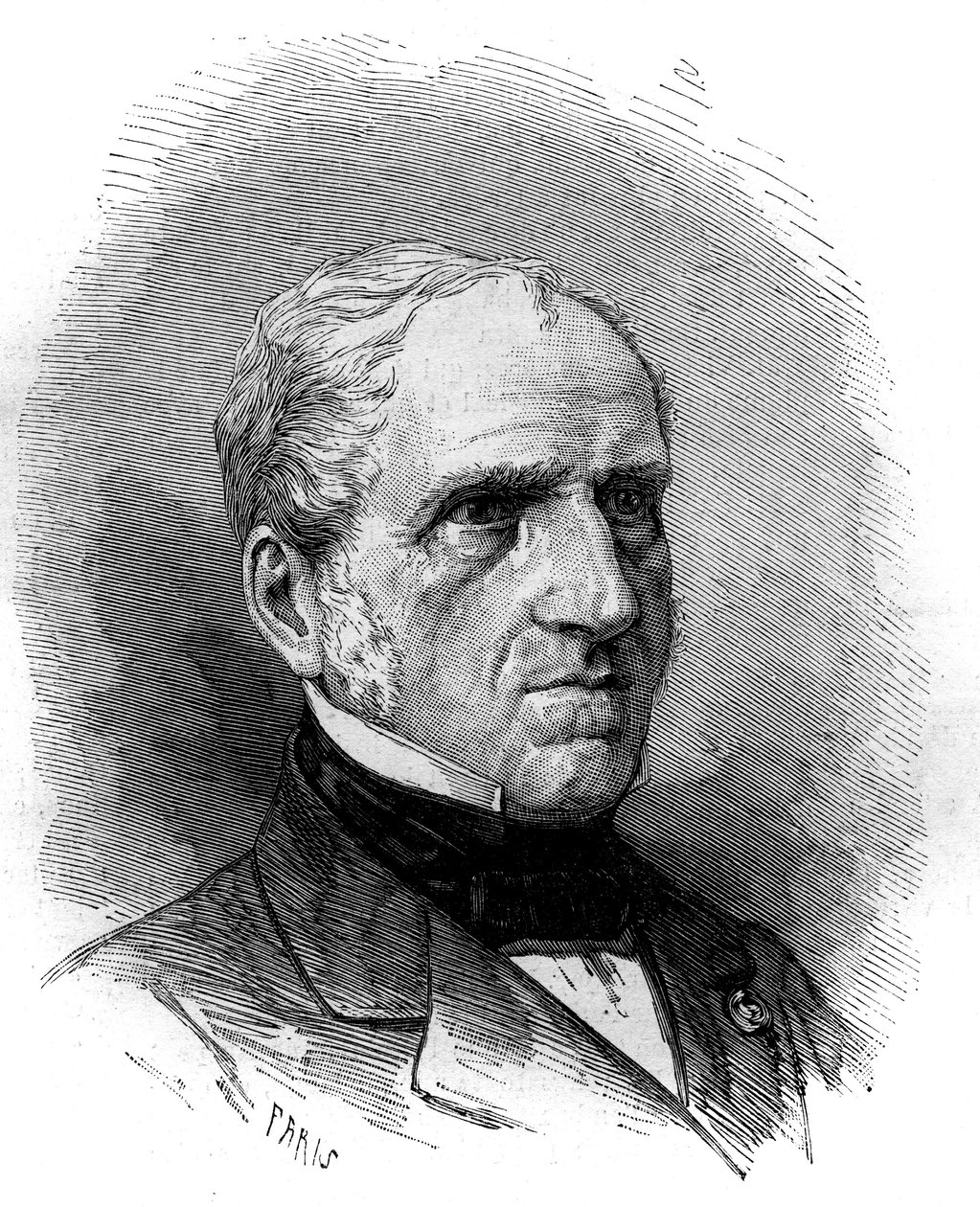 Porträtt av Michel Charles (1793-1880), fransk matematiker. Gravyr i "" Le Monde Illustré"" nr 1240 av 1 januari 1881. av French School