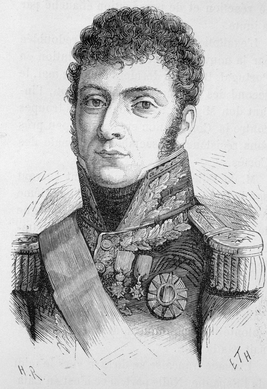 Porträtt av Molitor, marskalk av Frankrike (1770 - 1849) - i "" L