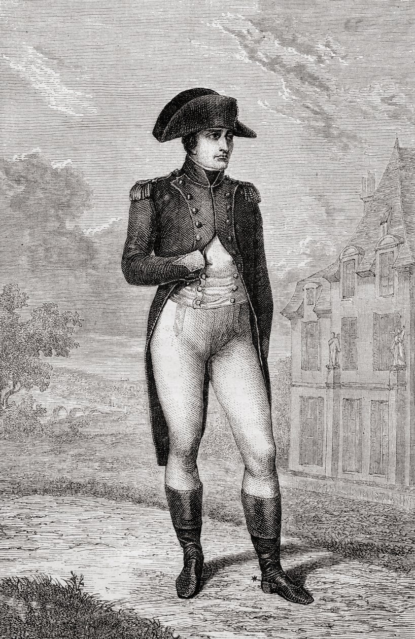 Porträtt av Napoleon Bonaparte, från Historien om den franska revolutionen av Louis Blanc av French School