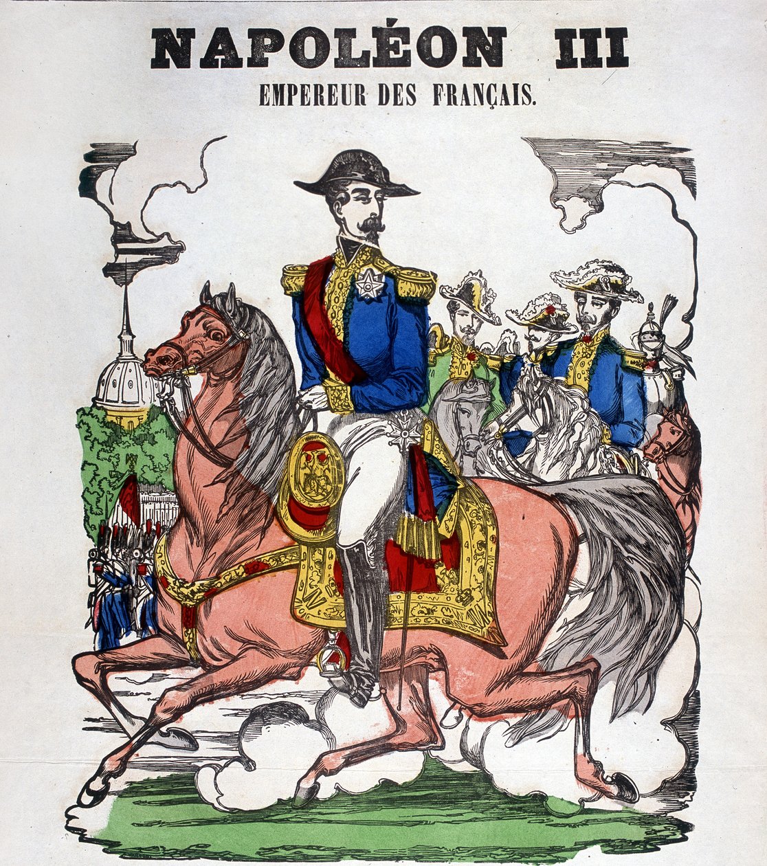 Porträtt av Napoleon III. Bild på Epinal av French School