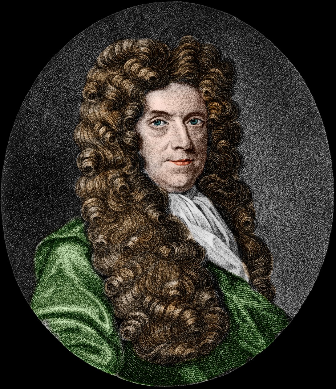 Porträtt av Neremiah Grew (1641-1721). engelsk botaniker. av French School