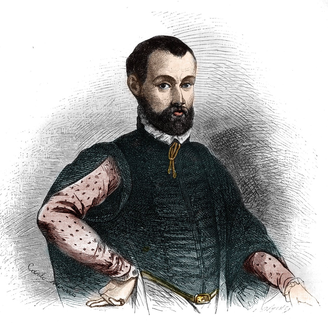 Porträtt av Niccolo av Bernardo dei Machiavelli (Nicolas Machiavel av French School