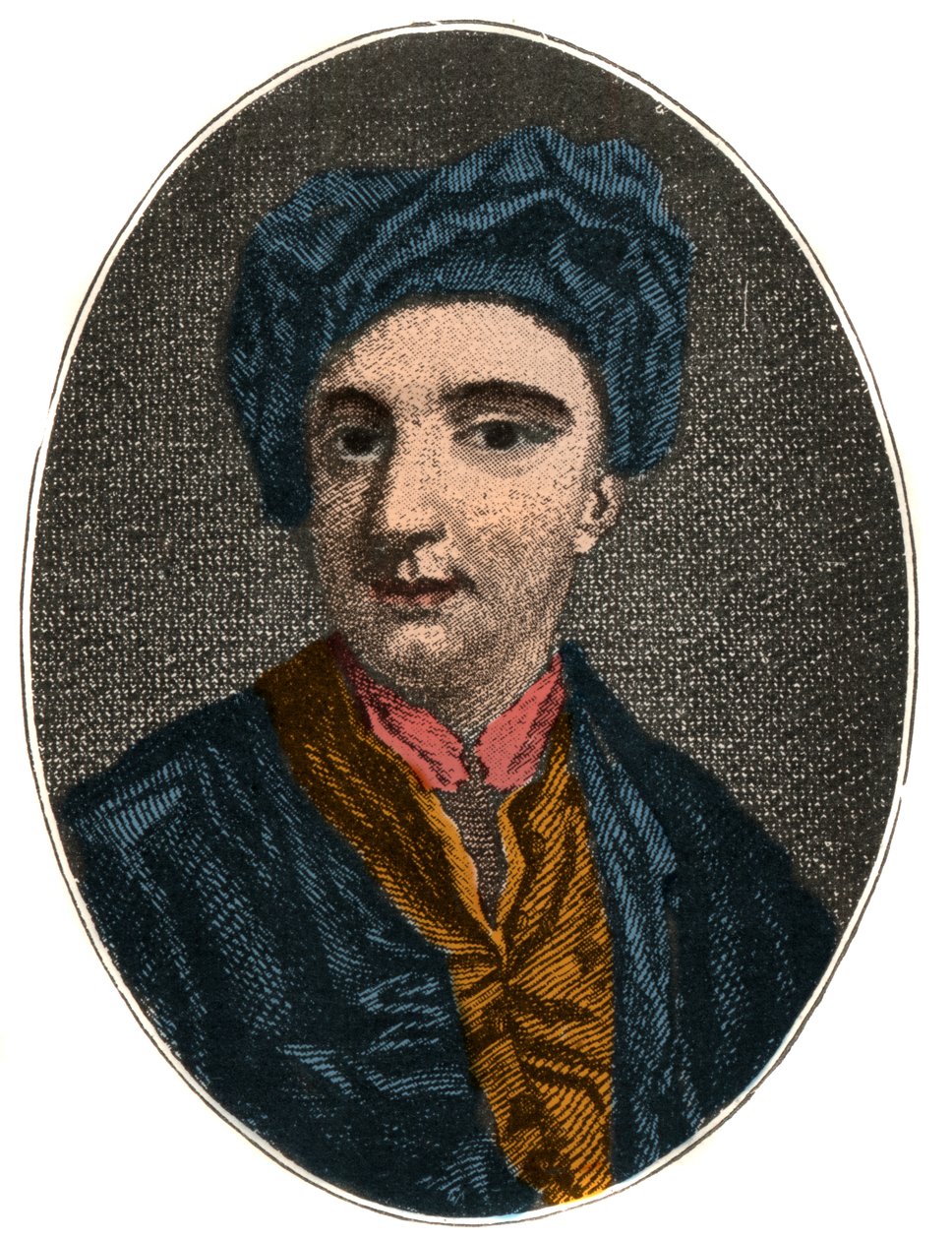 Porträtt av Nicholas Rowe (1674 -1718), engelsk dramatiker, poet och diverse författare. av French School
