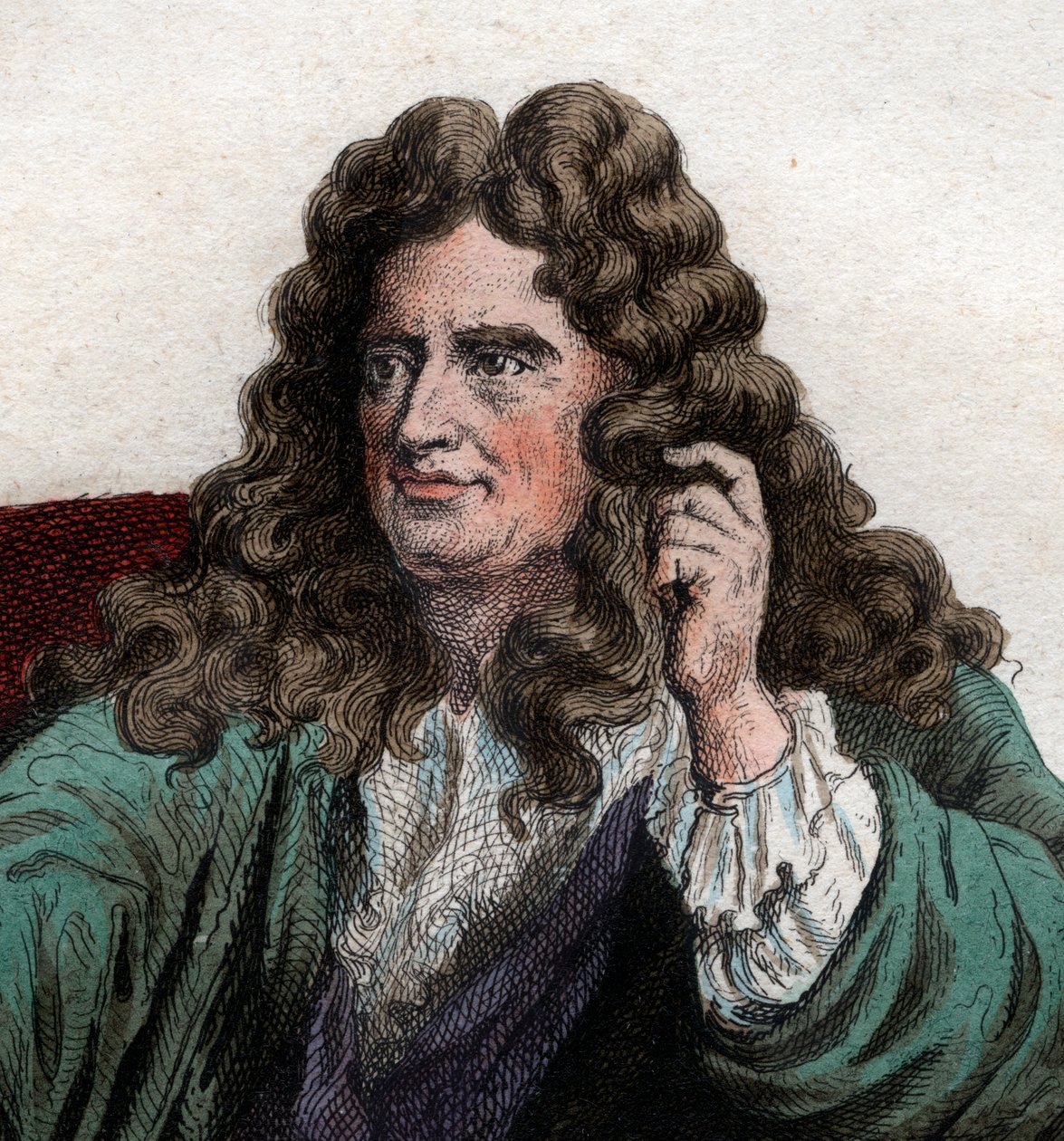 Porträtt av Nicolas Boileau Despreaux (1636-1711), fransk poet och kritiker. av French School