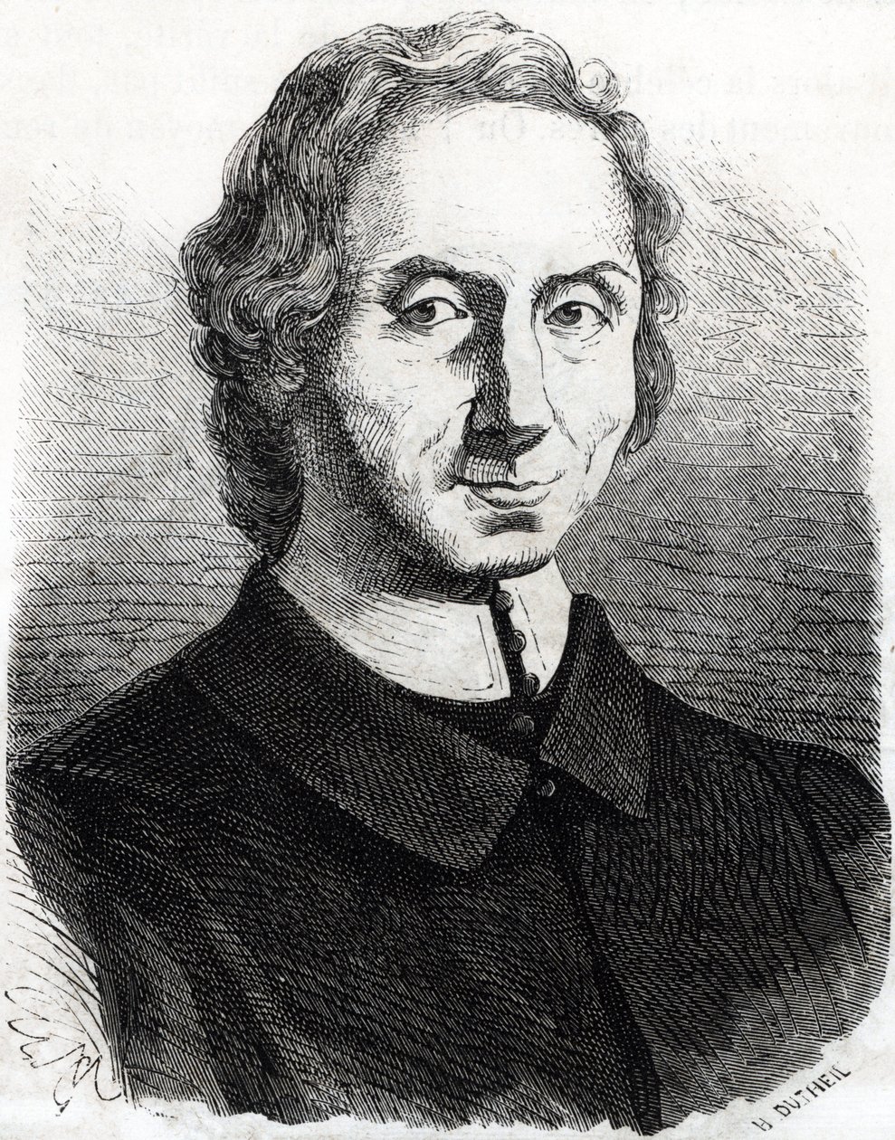 Porträtt av Nicolas Malebranche (1638 - 1715) av French School