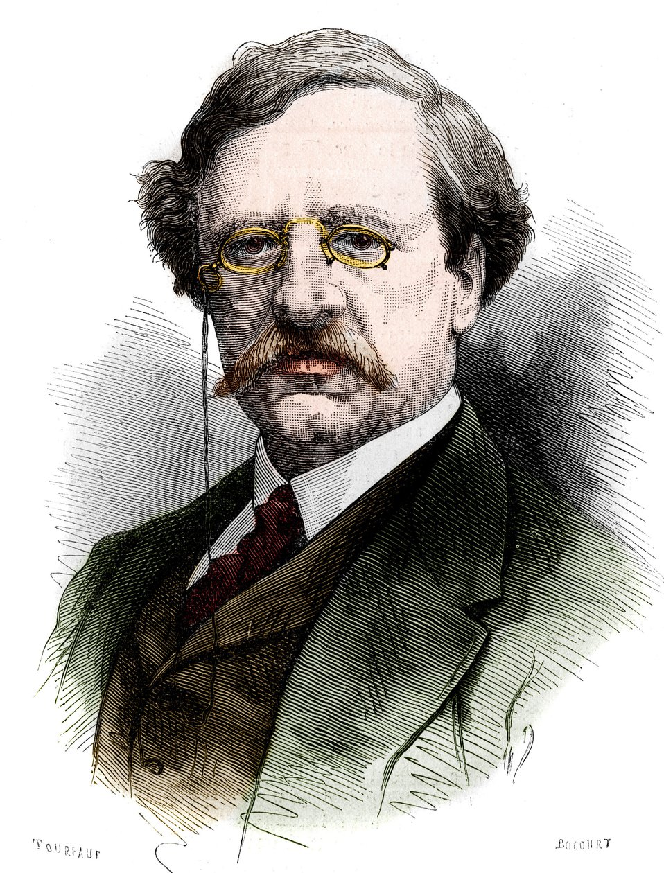 Porträtt av Nils Adolf Erik (Eric) Baron Nordenskjold (Nordenskiold) (1832-1901), svensk naturforskare och upptäcktsresande. Gravyr i "" Le Monde Illustré"" nr 1178 den 25 oktober av French School